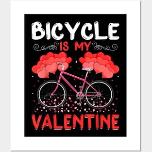 Bicycle Is My Valentine Bicycle ValentineS Day Posters and Art
